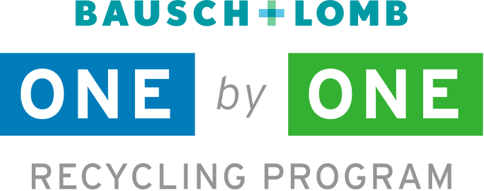BAUSCH + LOMB ONE by ONE Recycling Program Logo.